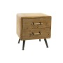 Table de Nuit DKD Home Decor 50 x 37 x 55 cm Sapin Naturel Noir Marron