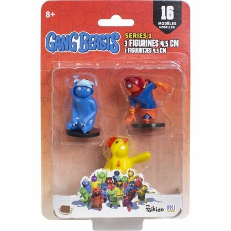 Figurine d’action Lansay Gang Beasts Lot 2 4,5 cm 3 Pièces