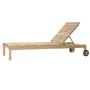 Tumbona DKD Home Decor Marrón Con ruedas 165 x 60 x 85 cm Natural (165 x 60 x 85 cm)