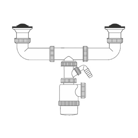 Sifón de Lavabo Mirtak v70 PVC