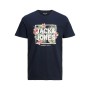 T-shirt à manches courtes homme JJBECS SHAPE TEE Jack & Jones 12224688 Blue marine