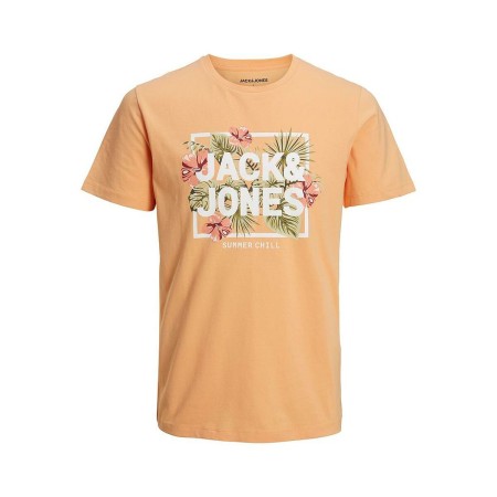 T-shirt à manches courtes homme JJBECS SHAPE TEE Jack & Jones 12224688 Orange