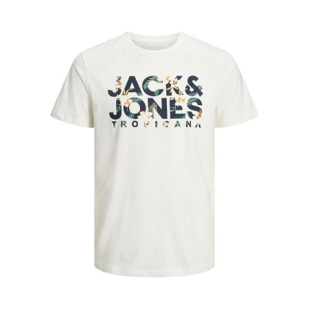 T-shirt à manches courtes homme JJBECS SHAPE TEE Jack & Jones 12224688 Blanc