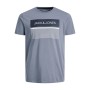 Camiseta de Manga Corta Hombre JJTRAVIS TEE SS CREW Jack & Jones 12221009 Azul