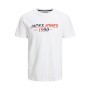 Camiseta de Manga Corta Hombre JWORK TEE SS CREW Jack & Jones 12222878 Blanco
