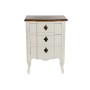 Table de Nuit DKD Home Decor S3022429 48 x 36 x 65 cm Blanc Marron Clair Bois de paulownia