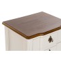 Table de Nuit DKD Home Decor S3022429 48 x 36 x 65 cm Blanc Marron Clair Bois de paulownia