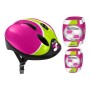 Kit Casque et Genouillères Rose Casque Genouillères Coudières