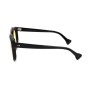 Lunettes de soleil Homme Saturnino JUPITER BLACK_VYNIL POLISHED LASER SILVER MATTE BRIDGE