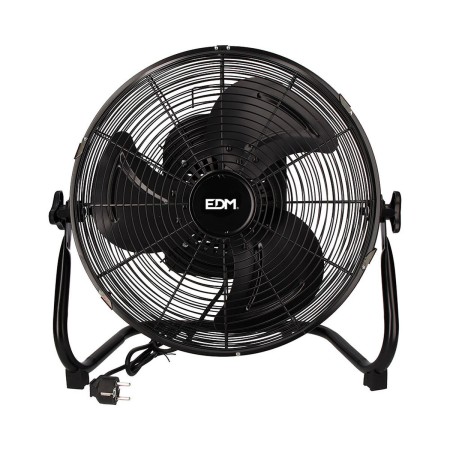 Ventilador de Suelo EDM industrial Ø 45 x 55 cm Negro 70 W