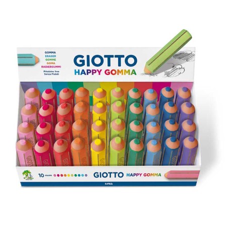 Goma de borrar Giotto Happy Gomma Multicolor (40 unidades)