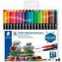 Set de Rotuladores Staedtler Design Journey 36 Piezas Doble punta Multicolor (6 Unidades)