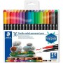 Ensemble de Marqueurs Staedtler Design Journey 36 Pièces Double pointe Multicouleur (6 Unités)