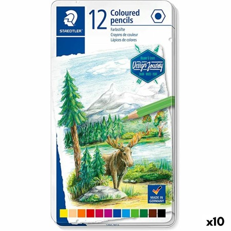 Lápices de colores Staedtler Design Journey 12 Piezas Multicolor (10 Unidades)