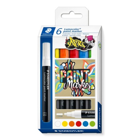 Set de Rotuladores Staedtler Lumocolor 349 6 Piezas Multicolor 2,4 mm