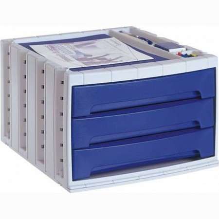 Archivador Modular Archivo 2000 34 x 30,5 x 21,5 cm Gris Azul Poliestireno