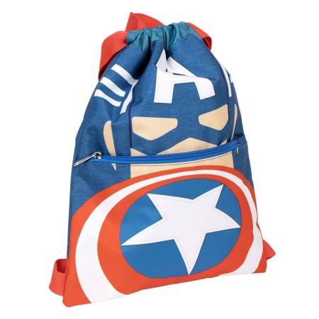 Mochila Saco Infantil The Avengers Azul