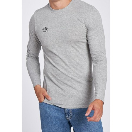 Chemise à manches longues homme Umbro SMALL LOGO LS TEE 65775U B43 Gris