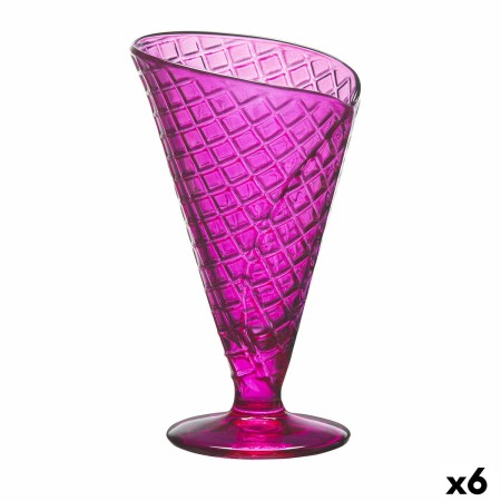 Coupe de glaces et de milkshakes Gelato Fuchsia verre 210 ml (6 Unités)