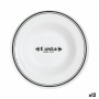 Plato para Pasta Luminarc Friends Time Bistro Blanco/Negro Vidrio 28,5 cm (12 Unidades)