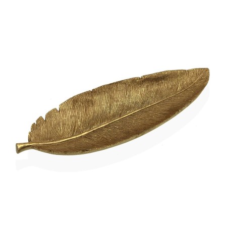 Centre de Table Versa Doré Feuille d'une plante 3 x 32 x 11 cm
