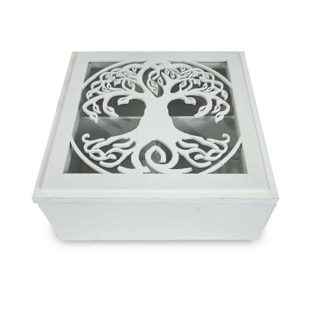 Caja Decorativa Versa Árbol Madera MDF 20 x 8 x 20 cm