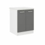 Meuble d'Appoint Gris Plastique Mélamine PVC