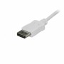 Adaptateur USB C vers DisplayPort Startech CDP2DPMM6W Blanc 1,8 m