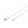 Câble USB vers Lightning Digitus DB-600106-010-W Blanc 1 m