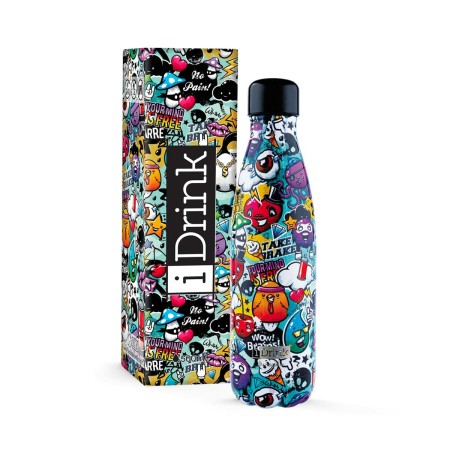 Botella Térmica iTotal i-Drink Grafiti Acero Inoxidable 500 ml