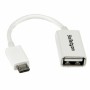 Câble Micro USB vers USB Startech UUSBOTGW Blanc