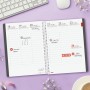 Agenda Finocam Ikon 2023-2024 Fleurs 15,5 x 21,2 cm Multicouleur