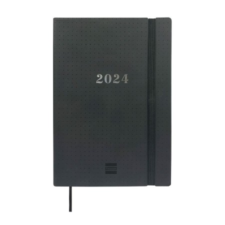 Agenda Finocam Dotted 2023-2024 14 x 20,4 cm Negro