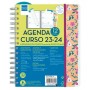 Agenda Finocam Flowers 2023-2024 Docente 15,5 x 21,2 cm Multicolor Cuarto