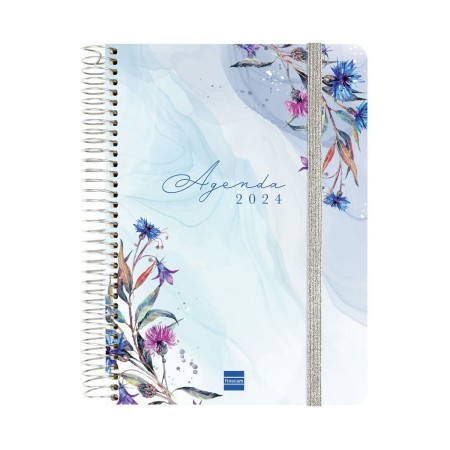 Agenda Finocam Cloe 2023-2024 Bleu 15,5 x 21,2 cm