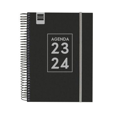 Agenda Finocam 2023-2024 Scolaire 15,5 x 21,2 cm Noir quarto