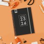 Agenda Finocam 2023-2024 Scolaire 15,5 x 21,2 cm Noir quarto