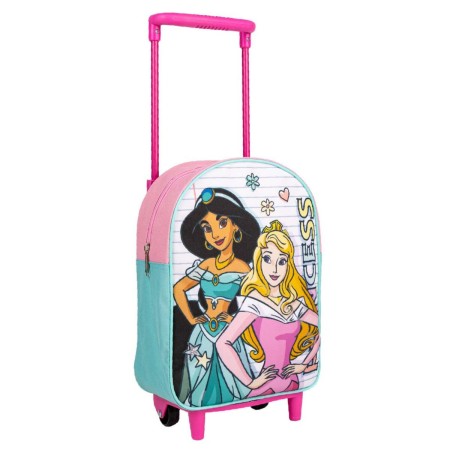 Mochila Escolar con Ruedas Princesses Disney Rosa