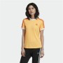 Camiseta de Manga Corta Mujer Adidas Originals 3 Stripes Naranja