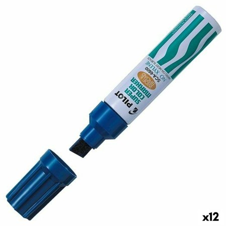 Marqueur permanent Pilot SCA-6600 3-10 mm Bleu (12 Unités)