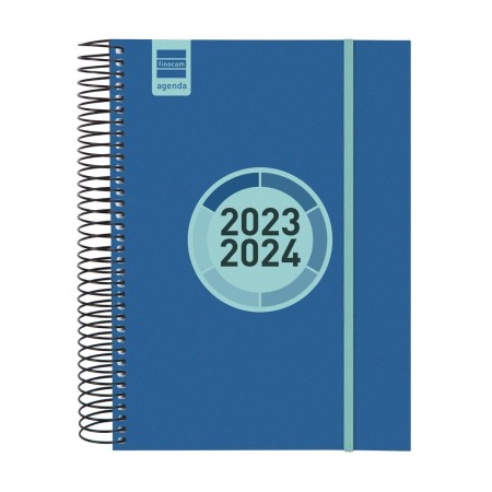 Agenda Finocam Espir Label 2023-2024 Escolar 15,5 x 21,2 cm Azul Cobalto