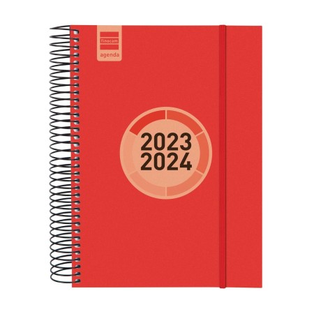 Agenda Finocam Espir Label 2023-2024 Escolar 15,5 x 21,2 cm Rojo