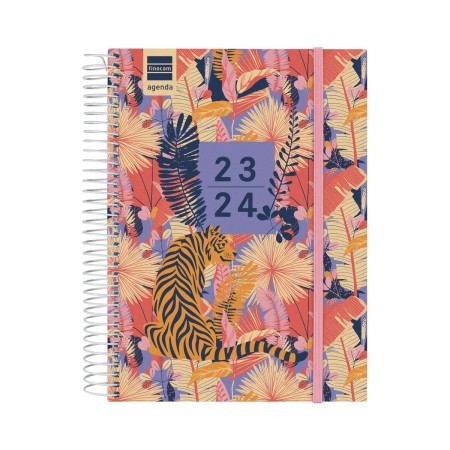 Agenda Finocam Natural Tiger 2023-2024 Escolar 15,5 x 21,2 cm Multicolor Cuarto