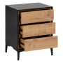 Table de Nuit ALFIL 48 x 42 x 61 cm Naturel Noir Métal DMF
