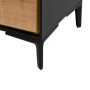 Mesita de Noche ALFIL 48 x 42 x 61 cm Natural Negro Metal DMF