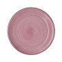 Plato Llano Quid Vita Peoni Cerámica Rosa Ø 27 cm (12 Unidades)