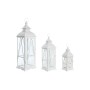 Lampadaire DKD Home Decor 22 x 22 x 75 cm Verre Métal Blanc Shabby Chic