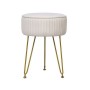Reposapiés DKD Home Decor 34,5 x 34,5 x 48 cm Metal Blanco Moderno