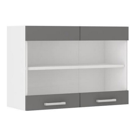 Mueble de cocina 80 x 31 x 55 cm Cristal Gris Melamina PVC Roble