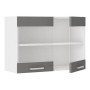 Mueble de cocina 80 x 31 x 55 cm Cristal Gris Melamina PVC Roble